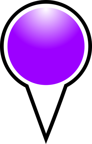 Mapa ukazatel fialovou barvu vektorovÃ© ilustrace