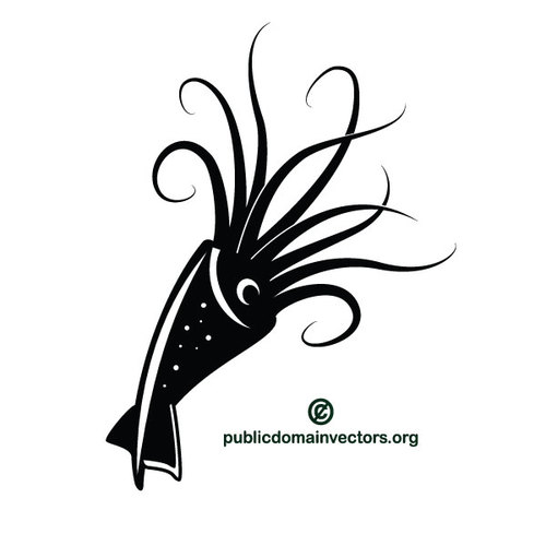 Tintenfisch-silhouette