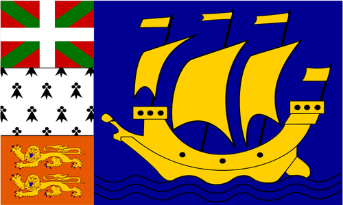 Bandiera della regione di Saint-Pierre-et-Miquelon vector ClipArt