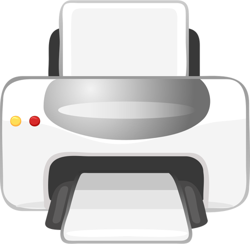 Clip-art vector de Ã­cone de cor da impressora