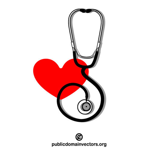 Stetoskop og rÃ¸d hjertet
