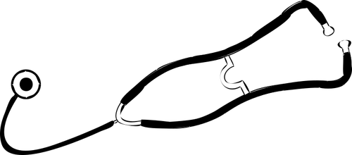Stethoscope vector silhouette