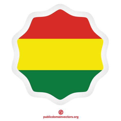 Bolivia flagga klistermÃ¤rke