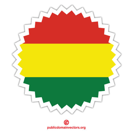 Bolivia flagga klistermÃ¤rke konst