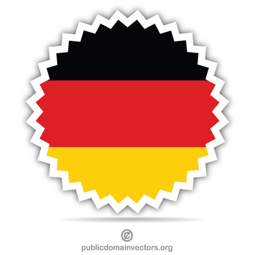 Deutsche Flagge rund Aufkleber