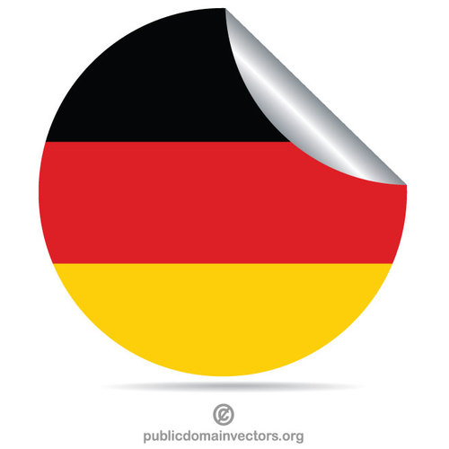 Jerman bendera mengupas stiker