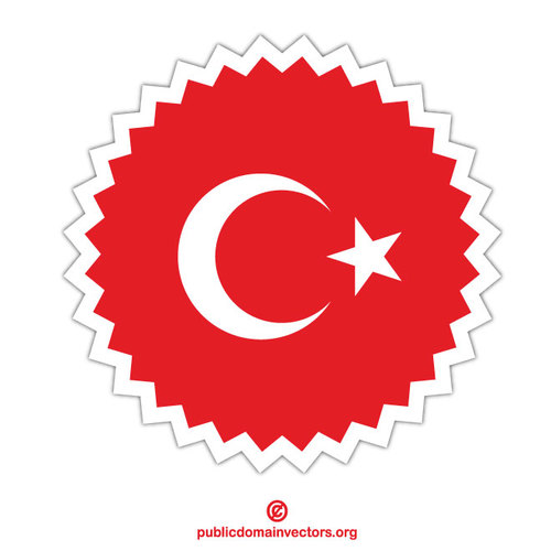 Naklejka Turecka flaga