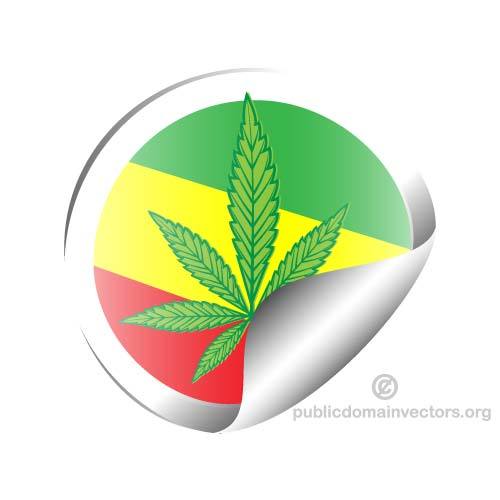 KlistermÃ¤rke med Jamaicas flagga vektor