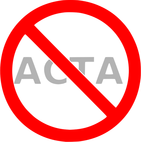 Zastavit ACTA teÄ znamenÃ­ Klipart