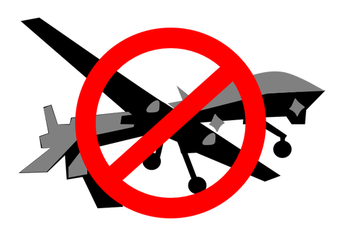 Stop Drone Attacks Vector Graphics