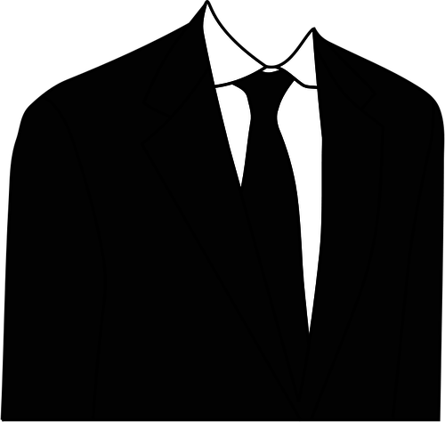 IlustraciÃ³n de vector de chaqueta de traje negro