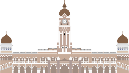 Vector de la imagen como Edificio Sultan Abdul Samad
