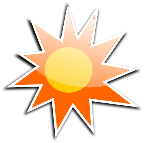 OranÅ¾ovÃ© slunce vektorovÃ½ obrÃ¡zek