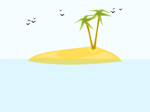 TropickÃ½ ostrov vektorovÃ½ obrÃ¡zek
