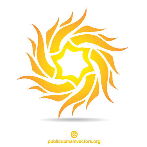 Elemento de logotipo do sol