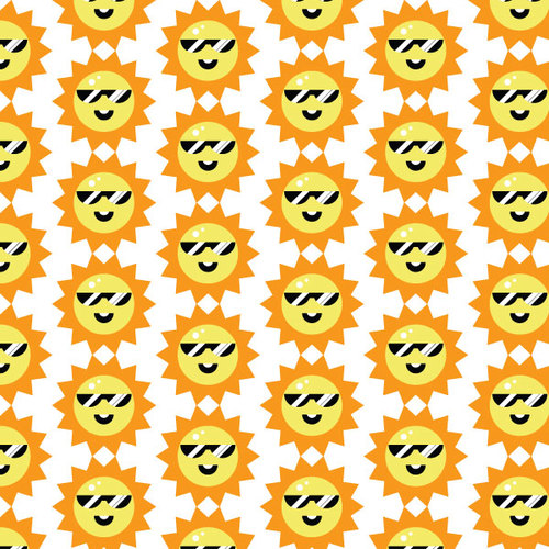 Smiling sun repetitive pattern