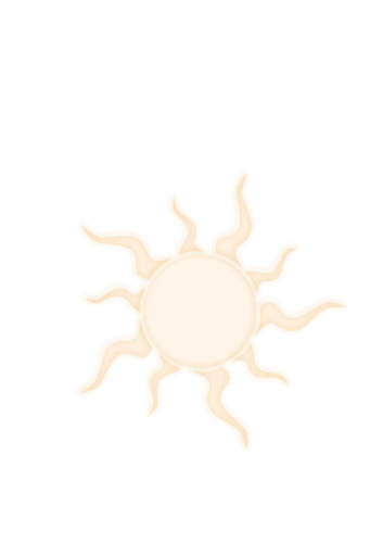 Blasse Sonne Vektor-Bild