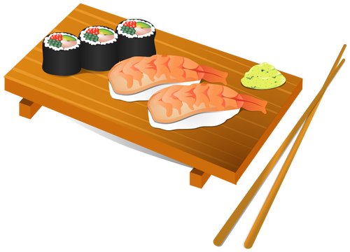 IlustraciÃ³n de vector de comida sushi