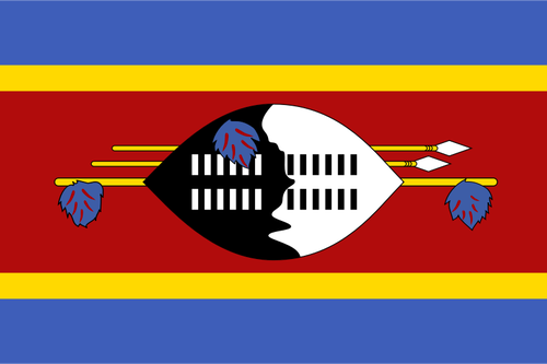 Swaziland KrallÄ±ÄŸÄ± bayrak illÃ¼strasyon vektÃ¶r