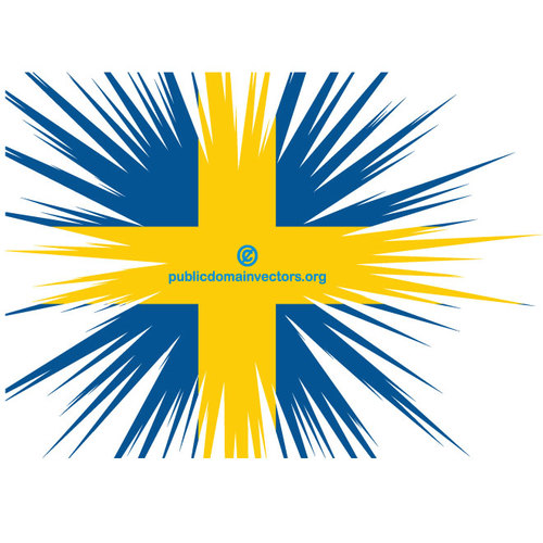 Swedish flag blast effect