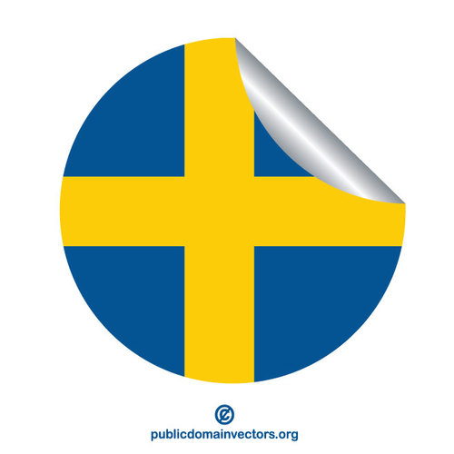 KlistermÃ¤rke med Sveriges flagga