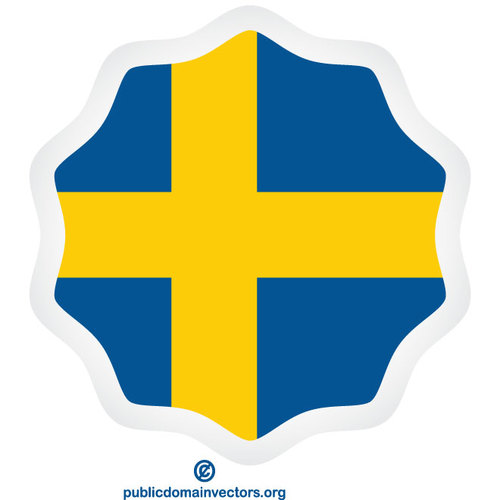 Etiqueta vectorial Bandera de Suecia