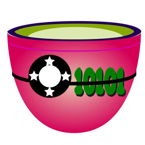 Vektor illustration av nyanser av rosa cup