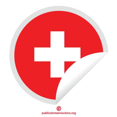 Swiss Flag peeling klistermÃ¤rke