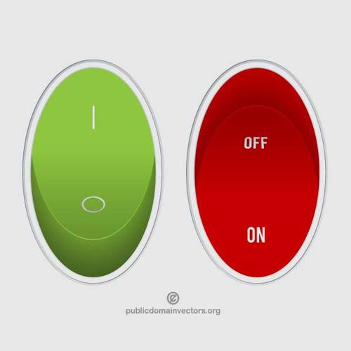 Czerwony i zielony przycisk