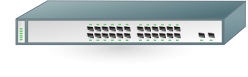 Grafiki prostego routera sieci z 24 przeÅ‚Ä…cznikÃ³w