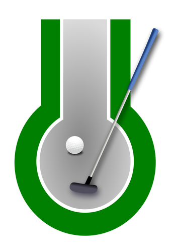 Minigolf sign vector image