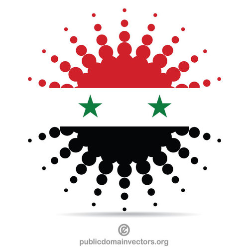 Conception syrienne de demi-ton de drapeau