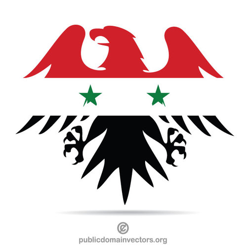 Syriens flagga Ã¶rn symbol