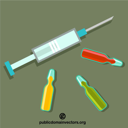 Syringe et flacons