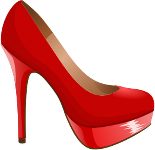 Zapatos rojos vector de la imagen