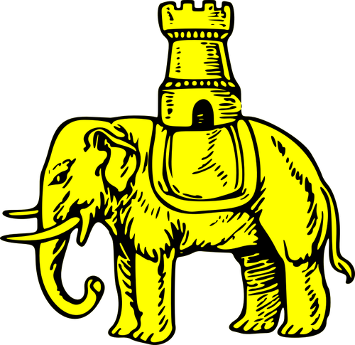 Gele olifant vectorafbeeldingen