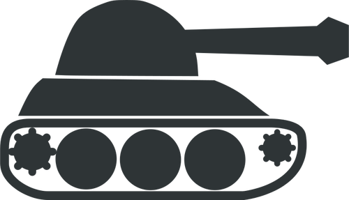 Icono de ejÃ©rcito negro tanque vector