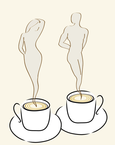 Clip art graphique de deux tasses Ã  cafÃ©