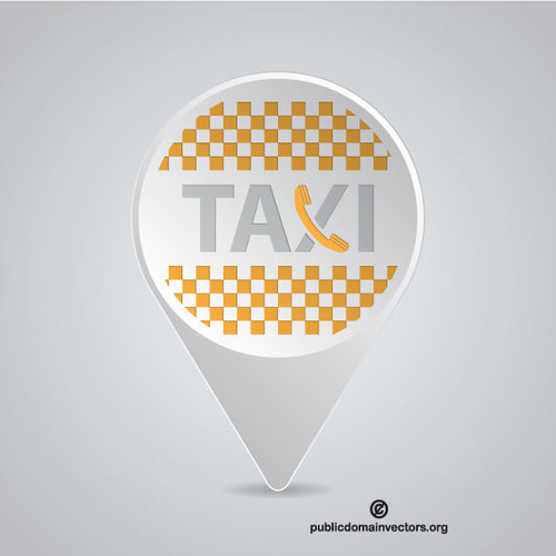 Taxi simbol locatia pin