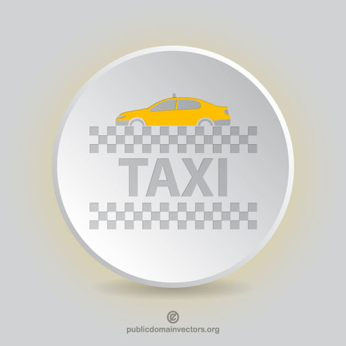 Taxi Schild Runde Form