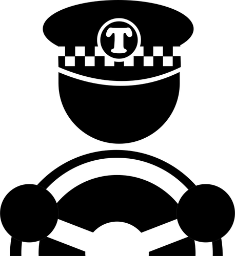 Image vectorielle de chauffeur de taxi