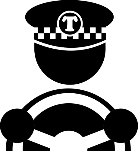 Image vectorielle de chauffeur de taxi