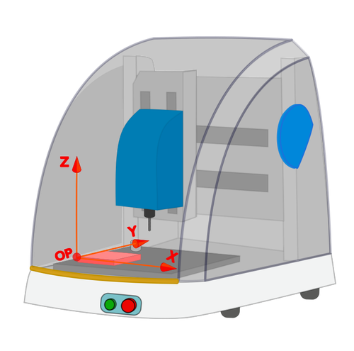 Dharlyrobot tandheelkundige frezen machine vector afbeelding