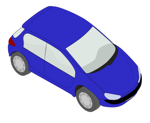 Peugeot 206 biru vektor