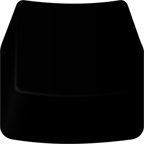 Vector clave de computadora en blanco negro teclado plano