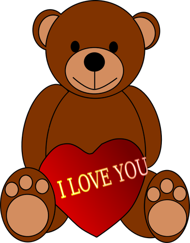 Valentijnsdag Teddy Bear vector illustratie