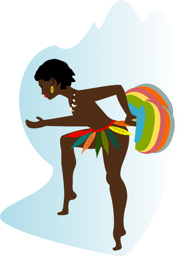 Africane femeie dansatoare de desen vector