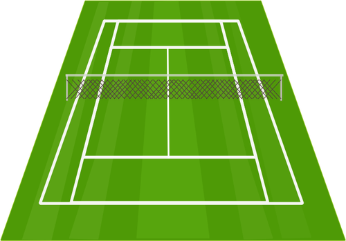 Rumput Tenis Lapangan vektor ilustrasi