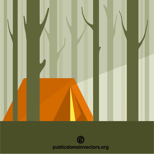 Tent in het bos