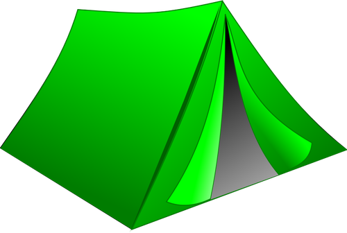 Rysunek wektor zielony namiot